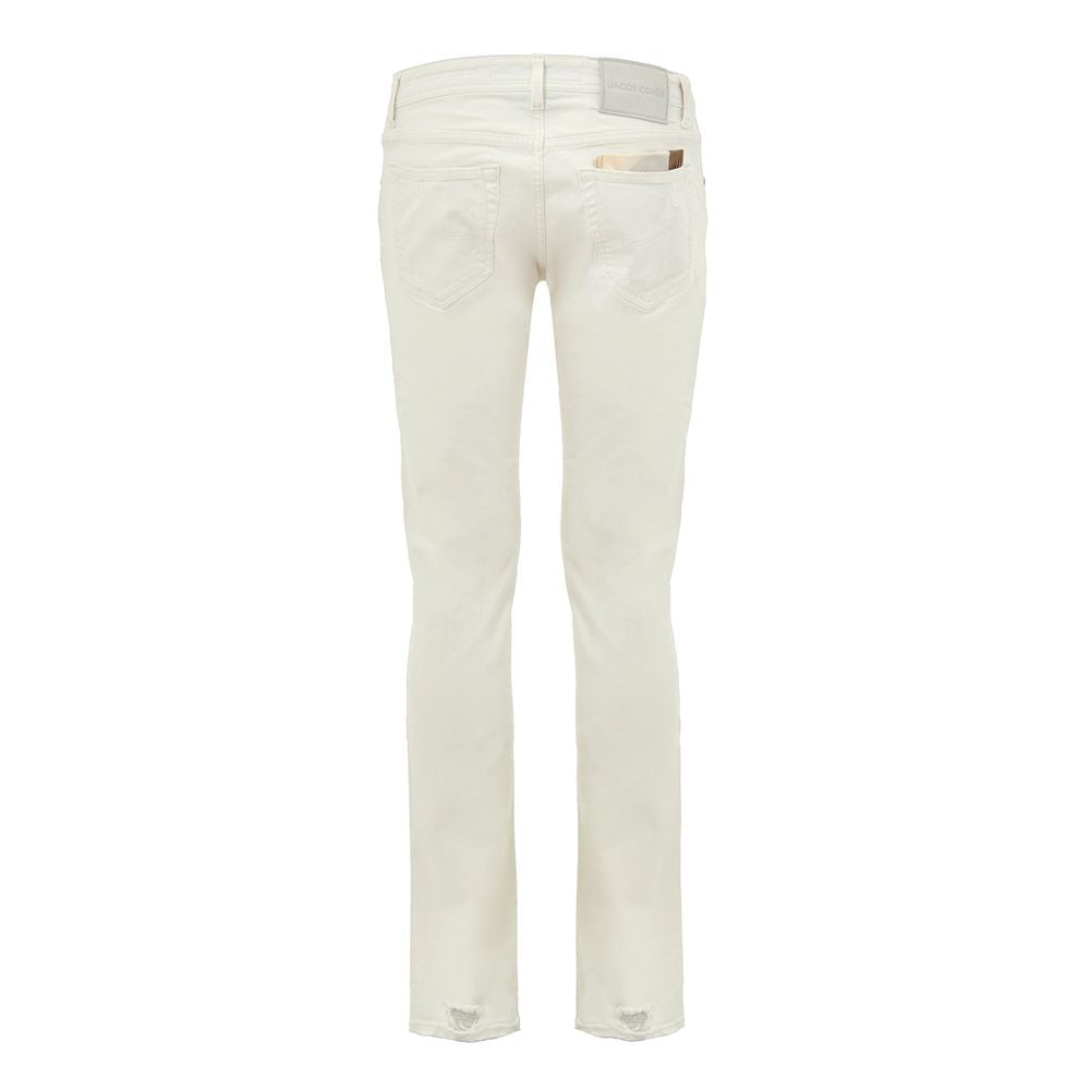 Jacob Cohen White Cotton Skinny Jean
