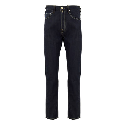 Jacob Cohen Blue Polyester Tapered Jean