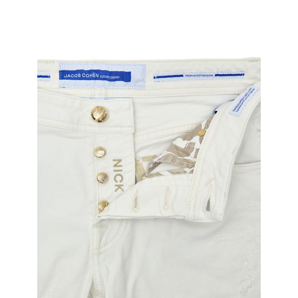 Jean Skinny Blanc Jacob Cohen - Modèle Slim Fit