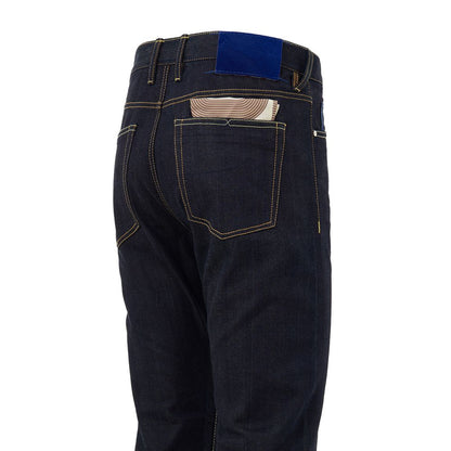 Jacob Cohen Blue Polyester Tapered Jean