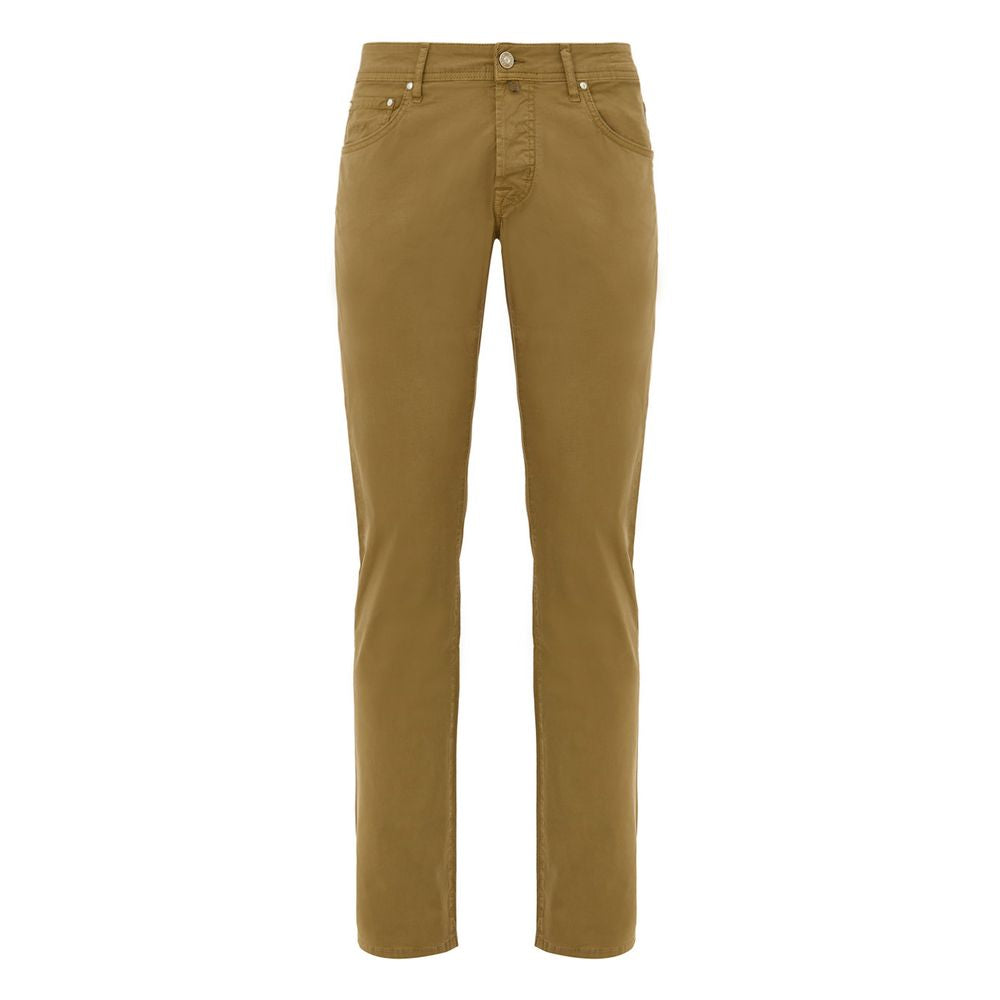 Jacob Cohen Pantalon Skinny Jaune en Coton