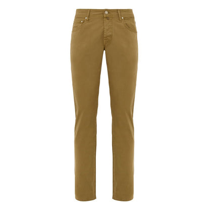 Pantalon skinny en coton jaune de Jacob Cohen