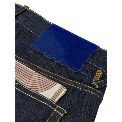 Jacob Cohen Blue Polyester Tapered Jean