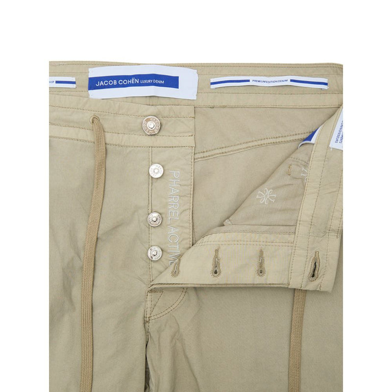 Jacob Cohen Beige Cotton Casual Pant - Pharrell Drawstring Trousers