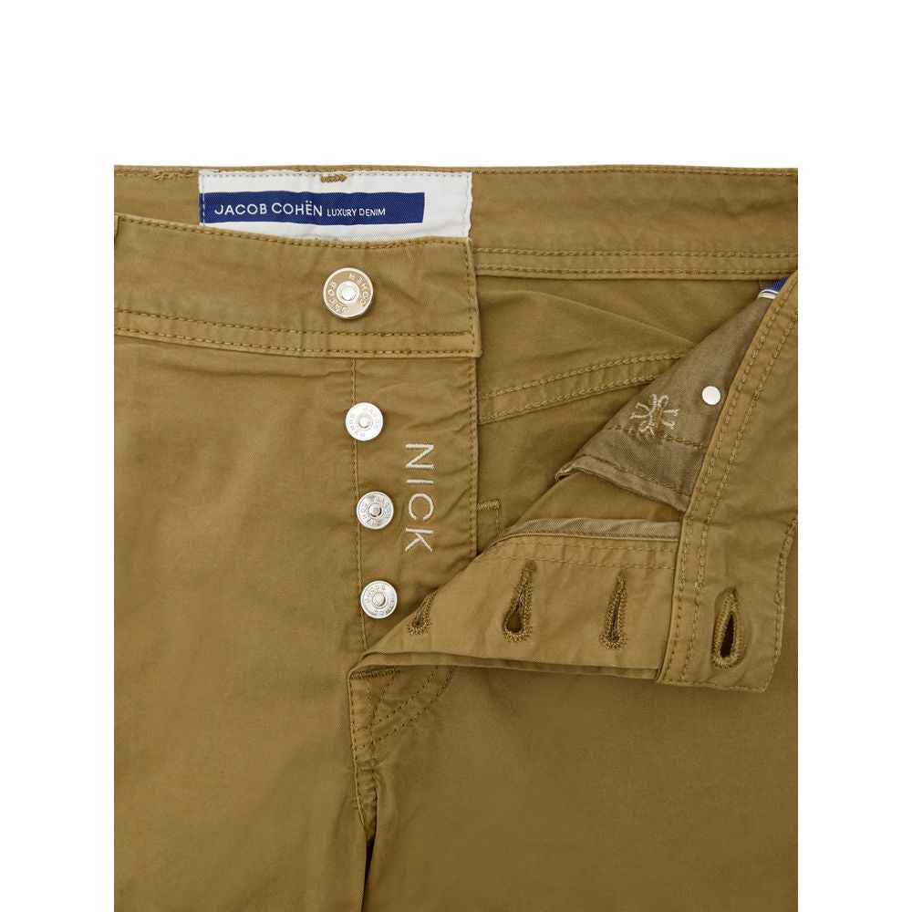 Jacob Cohen Pantalon Skinny Jaune en Coton