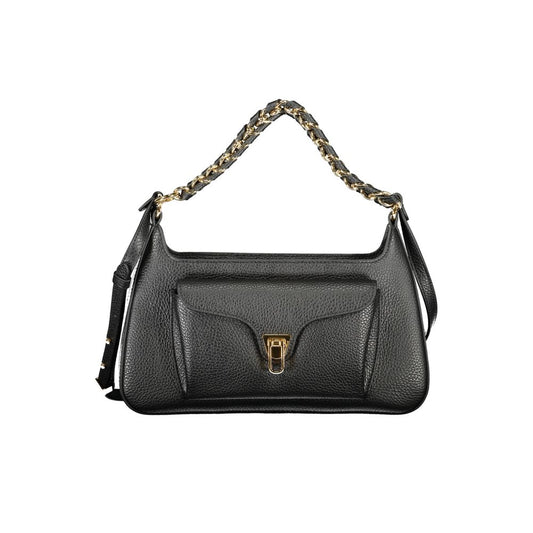 Sac à main en cuir noir Coccinelle