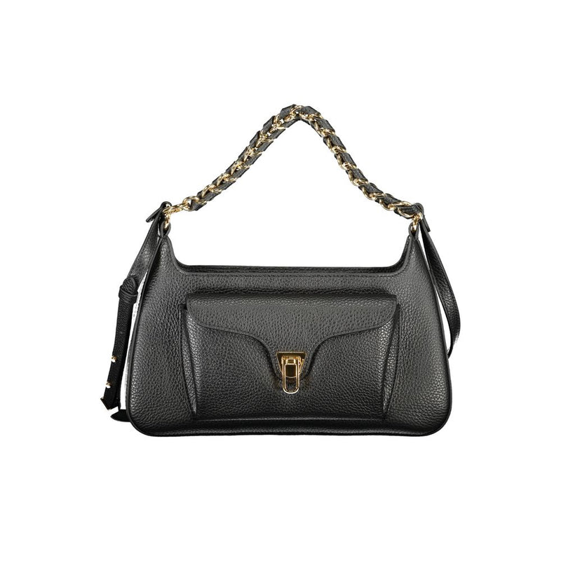 Coccinelle Black Leather Handbag - Élégant et Pratique