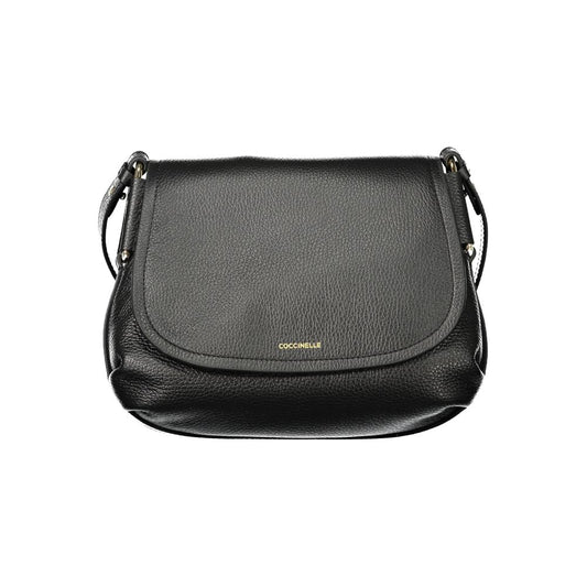 Sac à main en cuir noir Coccinelle