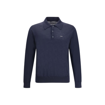 Pull en laine à col polo Prada