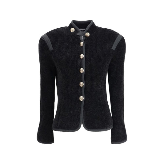 Blazer en soie Giorgio Armani avec boutons décoratifs à tige métallique