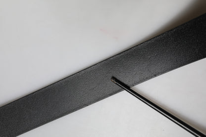 Ceinture homme en cuir noir classique avec boucle métallique de Dolce &amp; Gabbana
