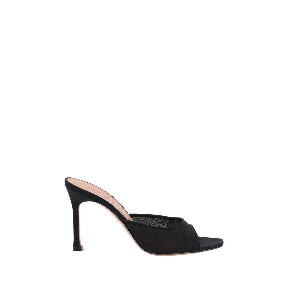 Amina Muaddi Alexa Slipper Sandals - Elegant Stiletto Design