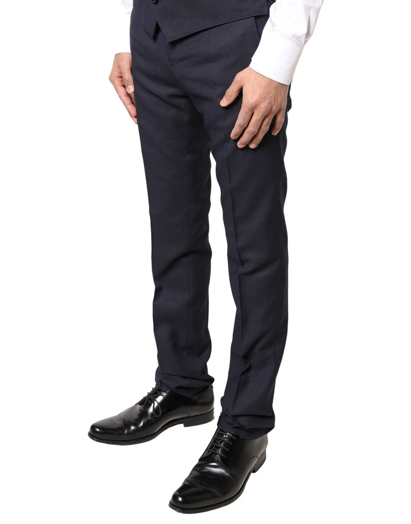 Dolce &amp; Gabbana Grijze Wollen Formele Kleding Heren Broeken