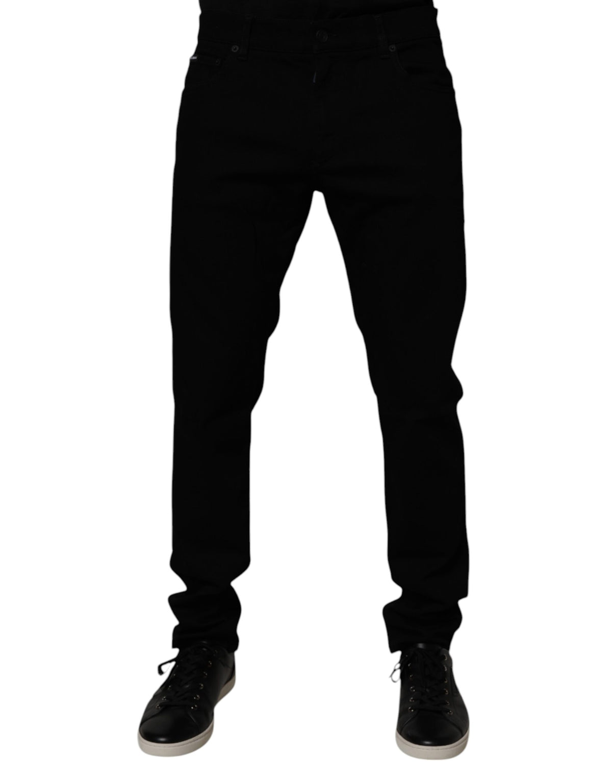 Jean slim en coton noir extensible pour homme de Dolce &amp; Gabbana