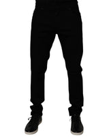 Jean slim en coton noir extensible pour homme de Dolce &amp; Gabbana