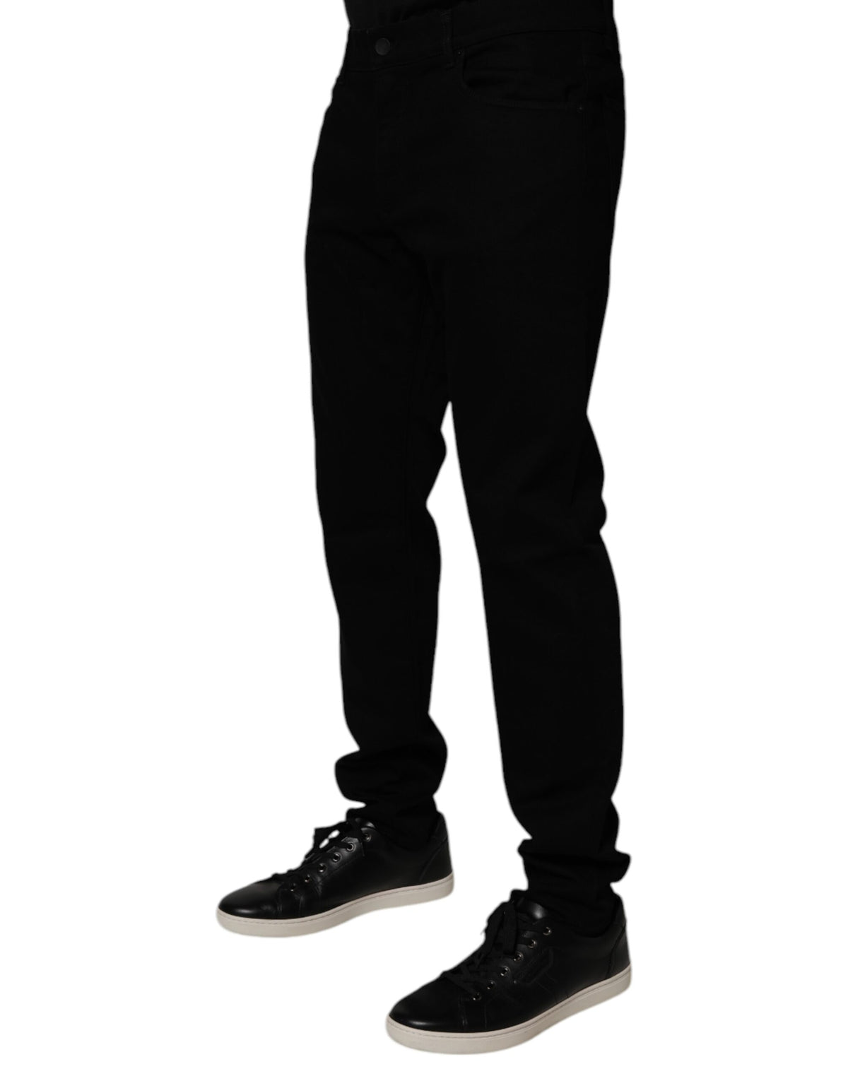 Jean slim en coton noir extensible pour homme de Dolce &amp; Gabbana