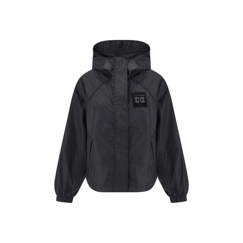 Ganni Recycled Nylon Jacket - Design Sportif Oversize