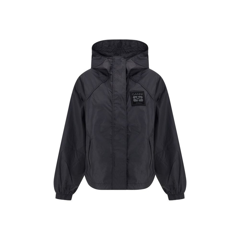 Ganni Recycled Nylon Jacket - Design Sportif Oversize