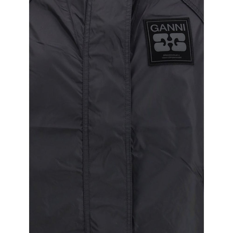 Ganni Recycled Nylon Jacket - Design Sportif Oversize