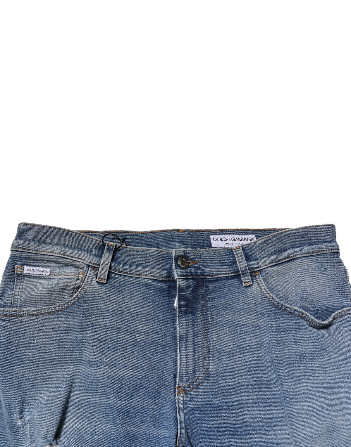 Jean slim en coton bleu délavé pour homme Dolce &amp; Gabbana