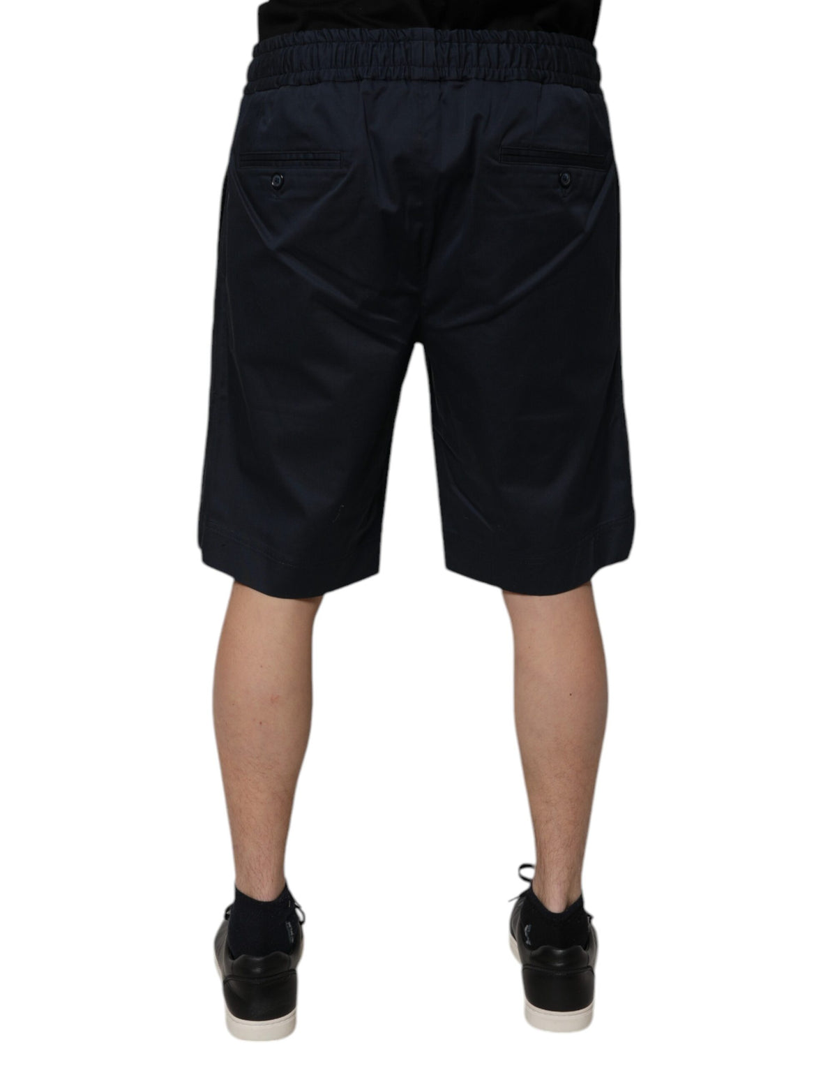 Shorts Bermuda en coton extensible bleu marine pour homme de Dolce &amp; Gabbana