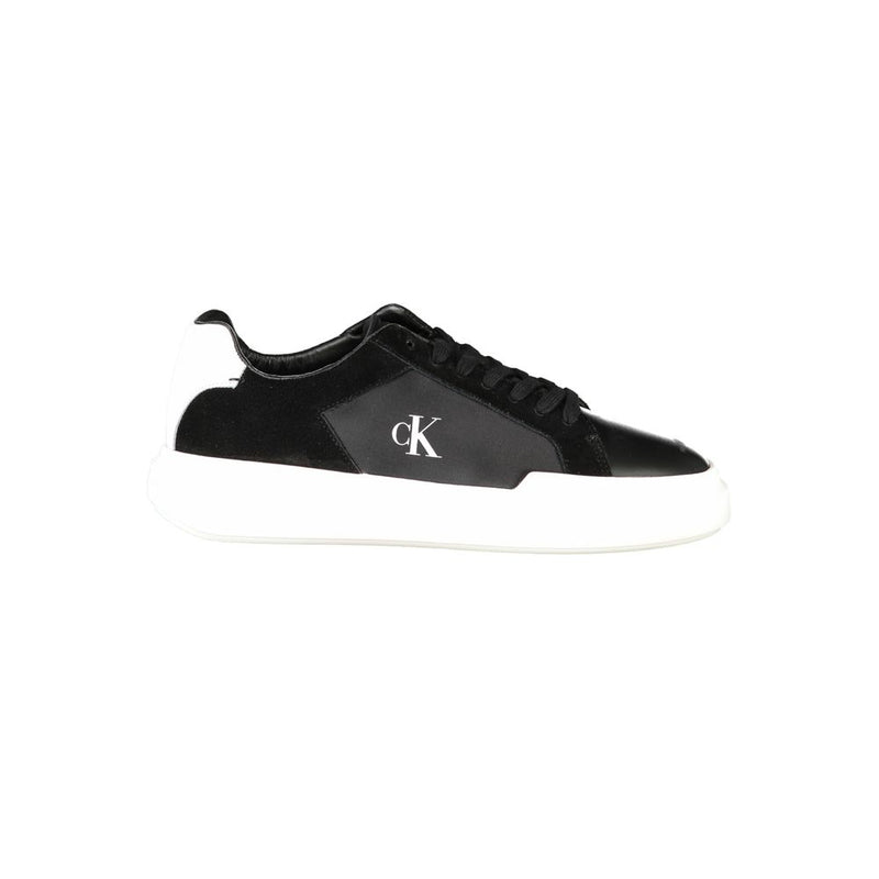 Calvin Klein Black Leather Men Sneaker - Stylish & Comfortable