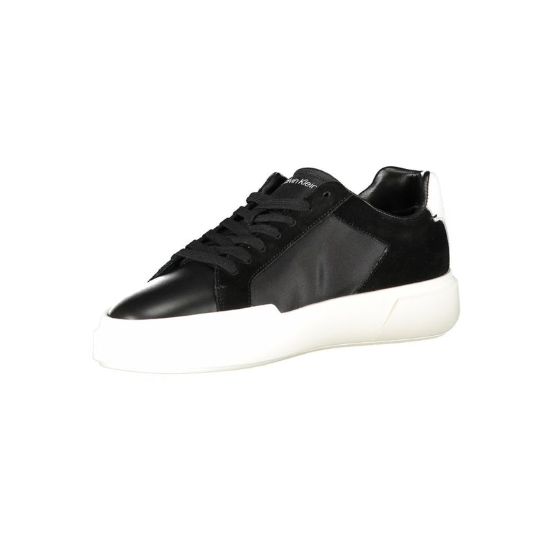 Calvin Klein Black Leather Men Sneaker - Stylish & Comfortable