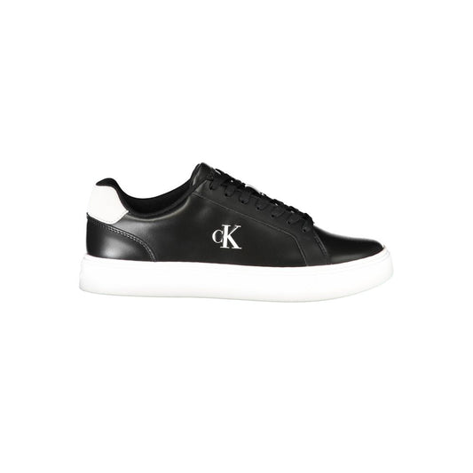 Calvin Klein Black Leather Men Sneaker - Stylish & Comfortable