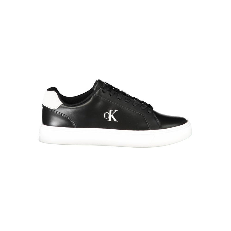 Calvin Klein Black Leather Men Sneaker - Élégance et Confort