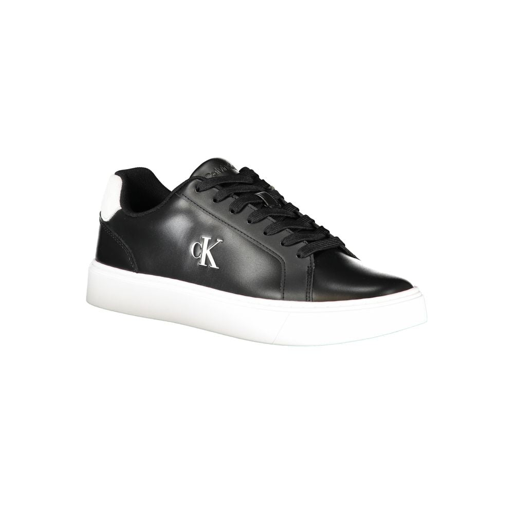 Calvin Klein Black Leather Men Sneaker - Élégance et Confort