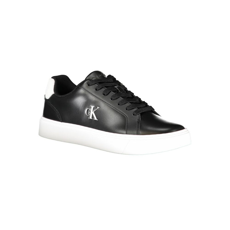 Calvin Klein Black Leather Men Sneaker - Élégance et Confort