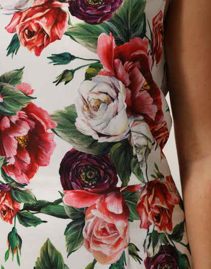 Robe fourreau en viscose à imprimé floral multicolore de Dolce &amp; Gabbana