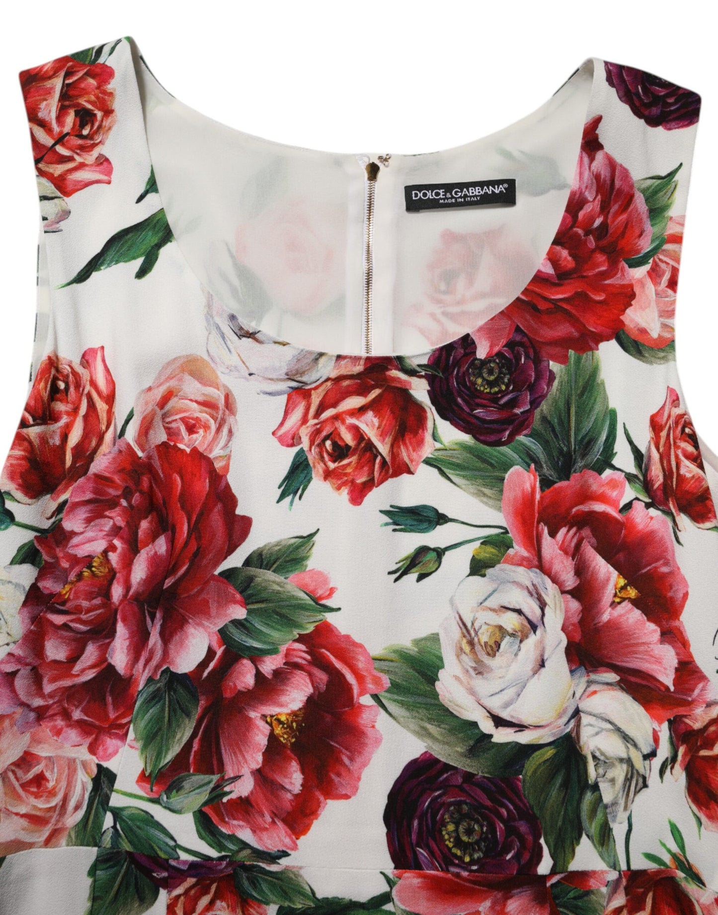 Robe fourreau en viscose à imprimé floral multicolore de Dolce &amp; Gabbana