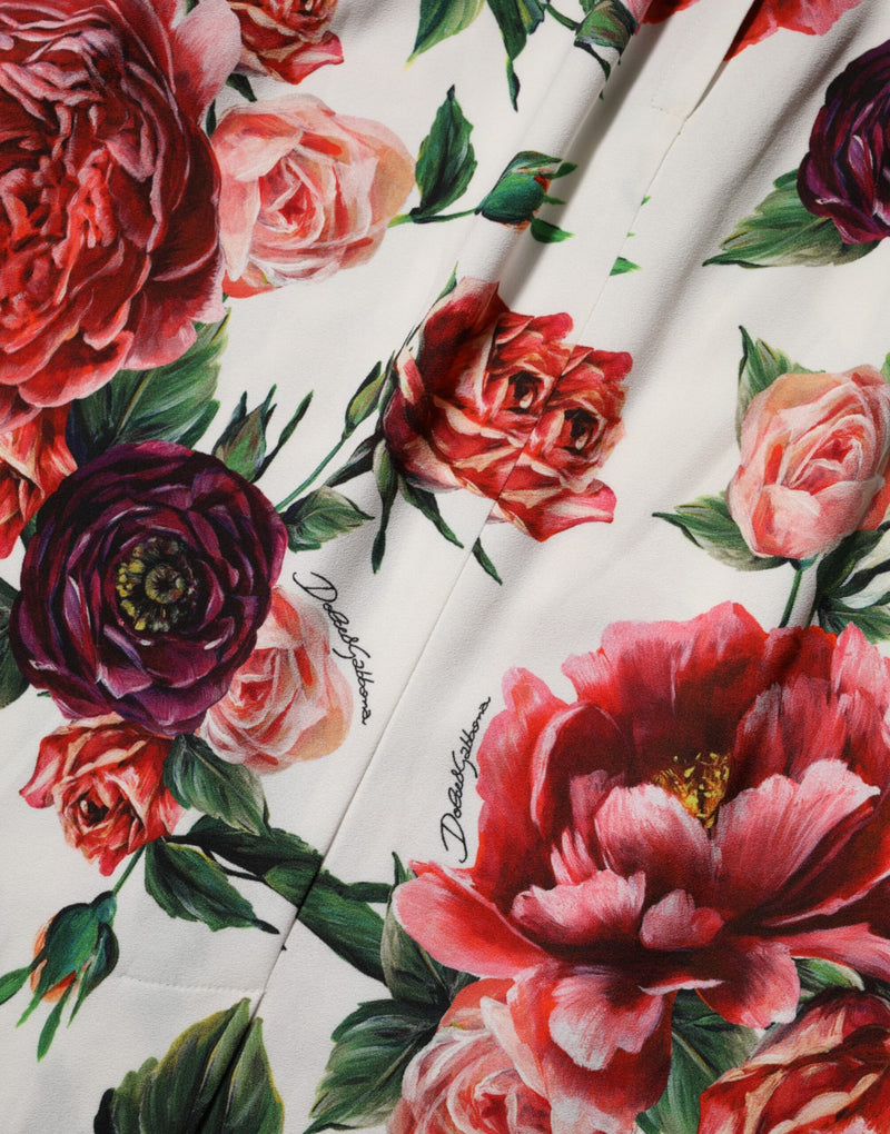 Robe Fourreau Multicolore à Imprimé Floral Dolce & Gabbana