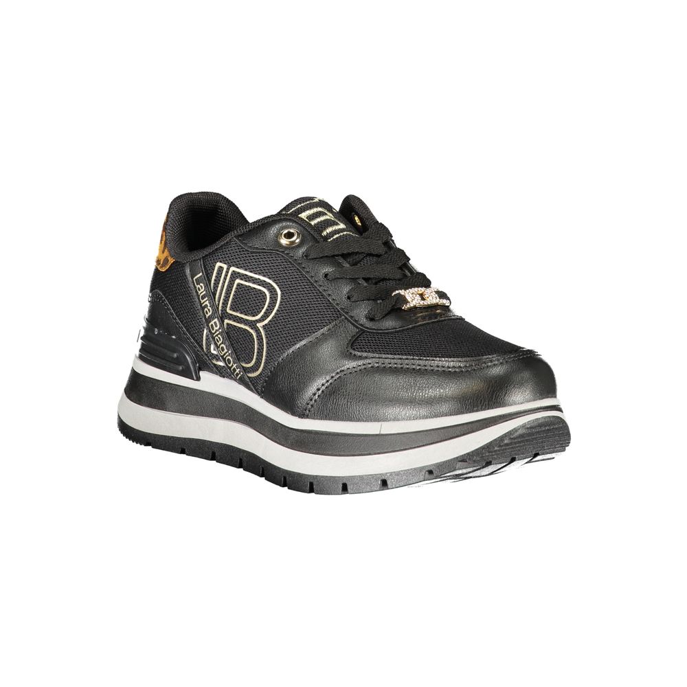Laura Biagiotti Sneakers Femme Noires en Polyester - Élégantes et Confortables