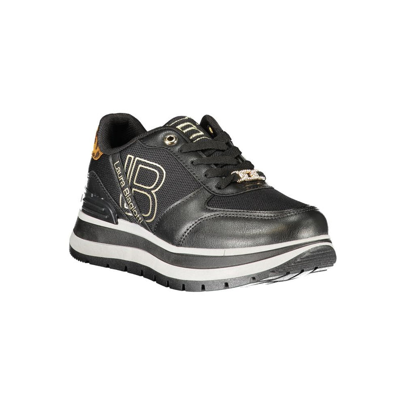 Laura Biagiotti Sneakers Femme Noires en Polyester - Élégantes et Confortables