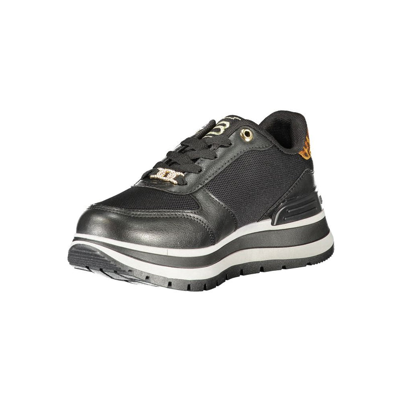 Laura Biagiotti Sneakers Femme Noires en Polyester - Élégantes et Confortables