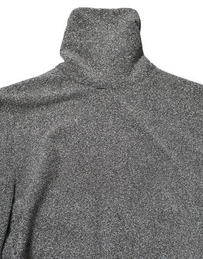 Dolce &amp; Gabbana grijze nylon, aansluitende, lange mouwen jurk.