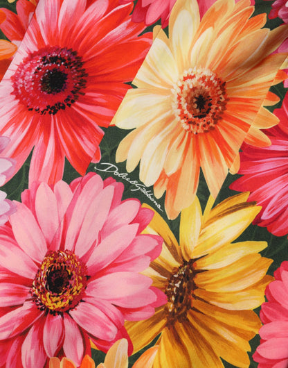 Dolce &amp; Gabbana Midi-jurk van zijde met bloemenprint in meerdere kleuren