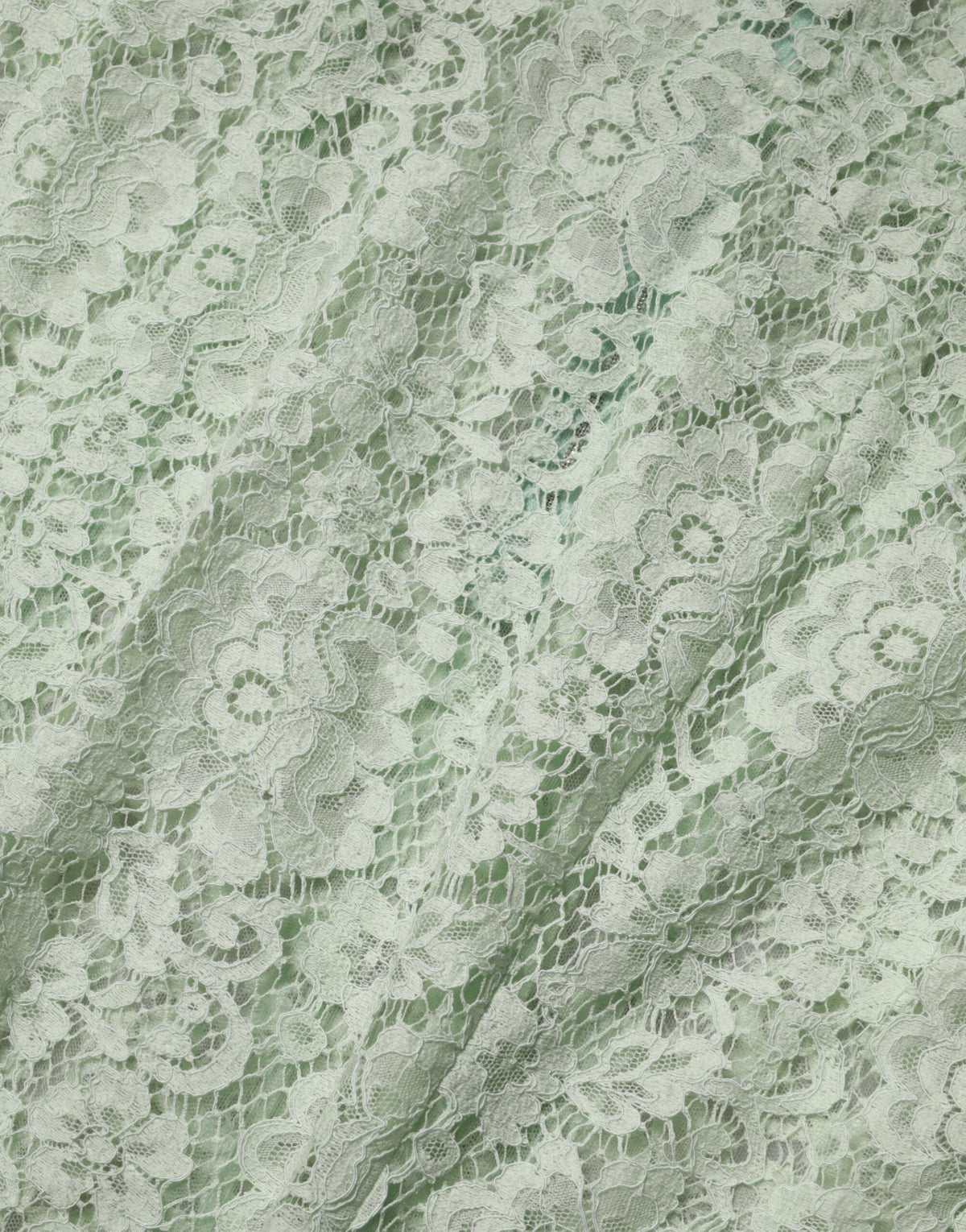 Robe Midi en Dentelle Florale Verte Menthe Dolce & Gabbana