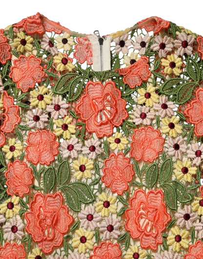 Dolce &amp; Gabbana A-lijn minirok met bloemenborduursel in verschillende kleuren