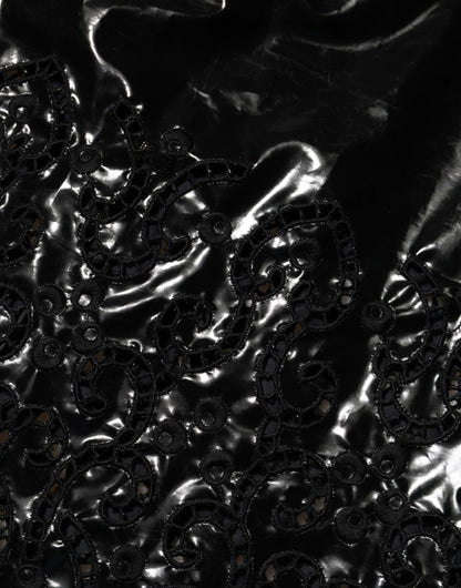 Zwarte, A-lijn mini-jurk met uitsparingen van Dolce &amp; Gabbana