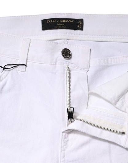 Dolce &amp; Gabbana Witte GIRLY Jeans met bloemenborduursel