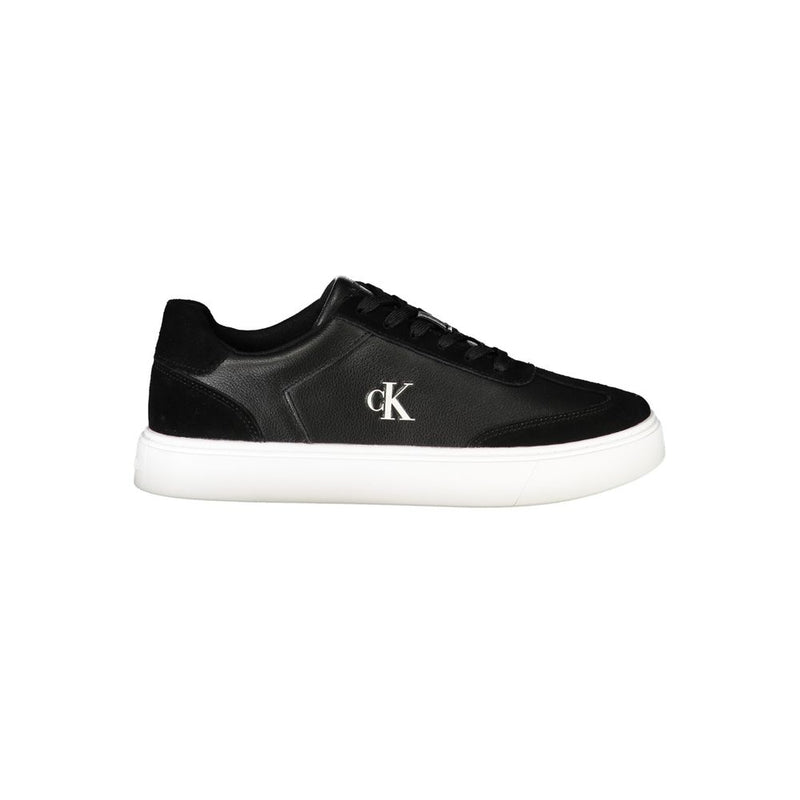 Calvin Klein Black Leather Men Sneaker - Élégance et Confort