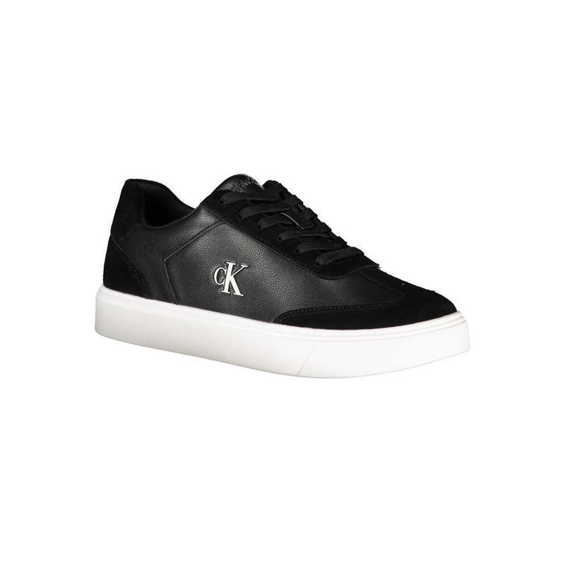 Calvin Klein Black Leather Men Sneaker - Élégance et Confort