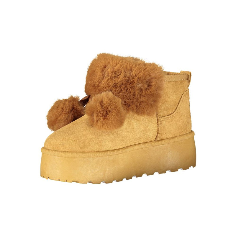 Laura Biagiotti Brown Polyester Women Boot - Chic Ankle Style