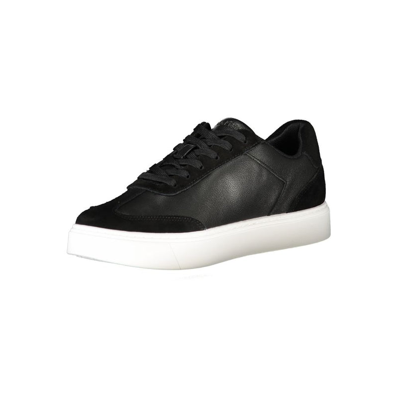 Calvin Klein Black Leather Men Sneaker - Élégance et Confort