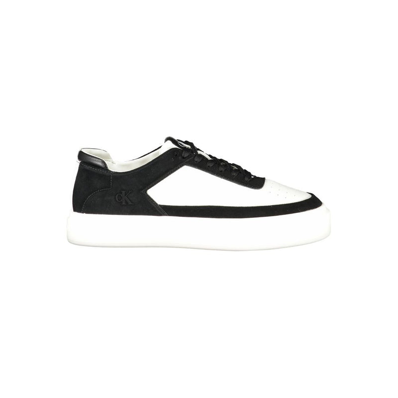 Calvin Klein White Leather Men Sneaker - Élégant et Confortable