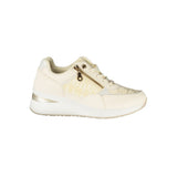 Laura Biagiotti White Polyester Women Sneaker with Side Zip