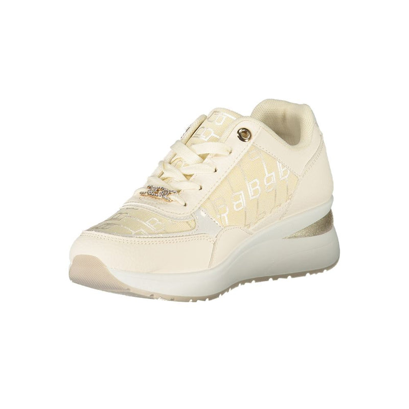 Laura Biagiotti White Polyester Women Sneaker with Side Zip